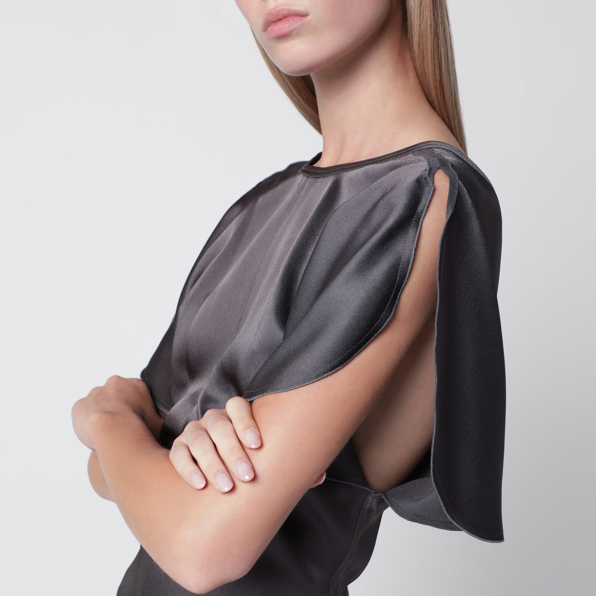 Top Bela aus Viskosesatin in Gold