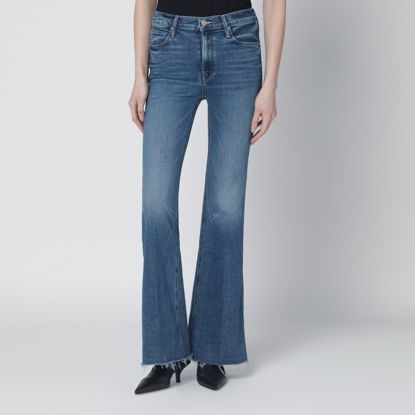 MOTHER Doozy Sneak Fray flared jeans | TheDoubleF