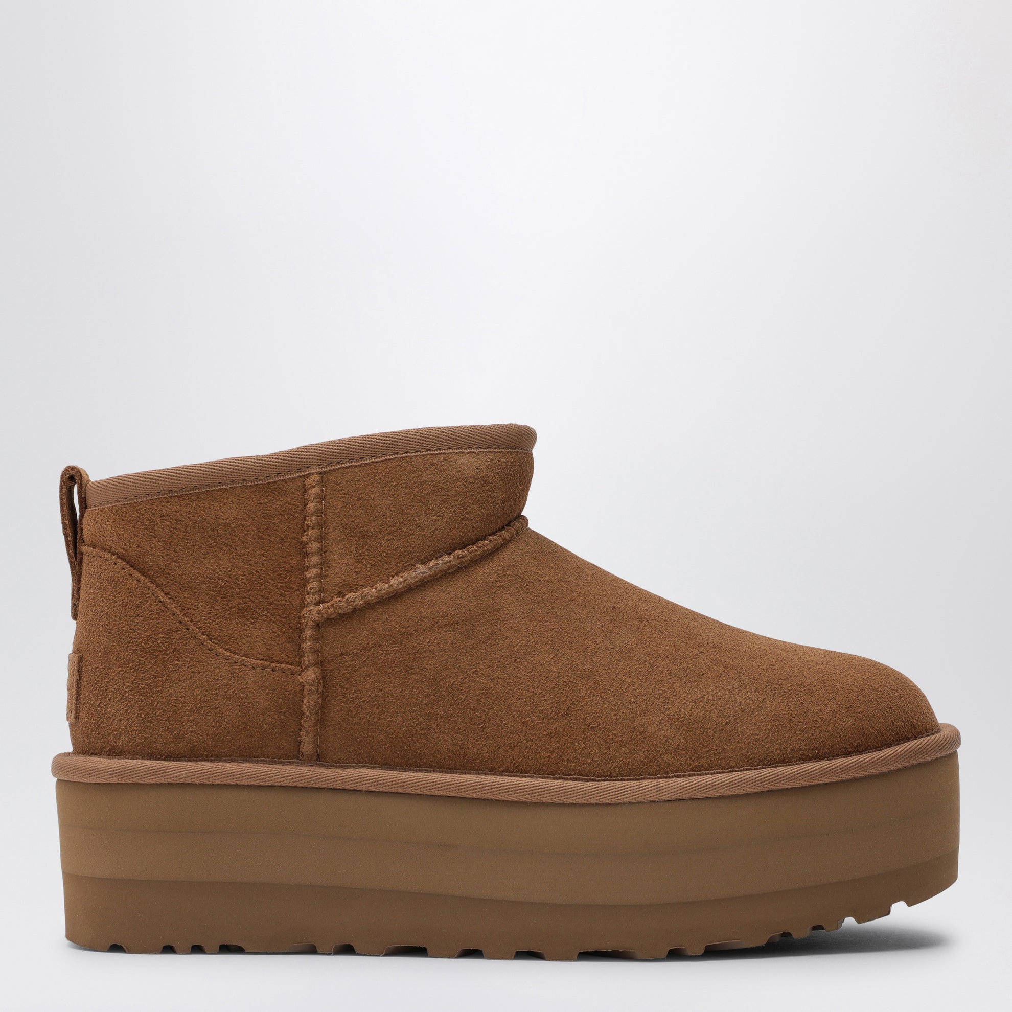 Classic Ultra Mini platform boots in chestnut