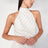 Cremefarbenes Kleid mit Pailletten