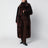Verena long coat in shearling leather, Brown