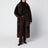 Verena long coat in shearling leather, Brown