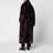 Verena long coat in shearling leather, Brown