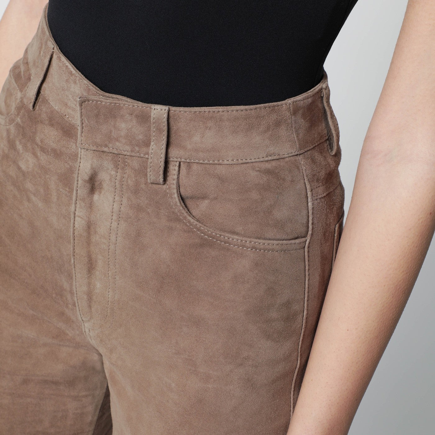 Pantalon en daim marron