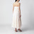 Hellrosa ausgestelltes Kleid aus Chiffon