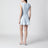 Mini-robe en maille florale bleu clair