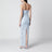Light blue floral mesh sheath dress