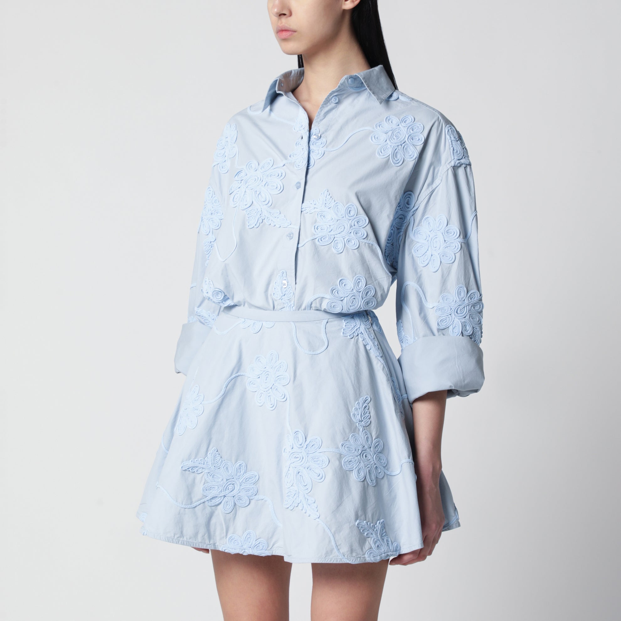 Camicia Flower oversize in cotone Plein Air
