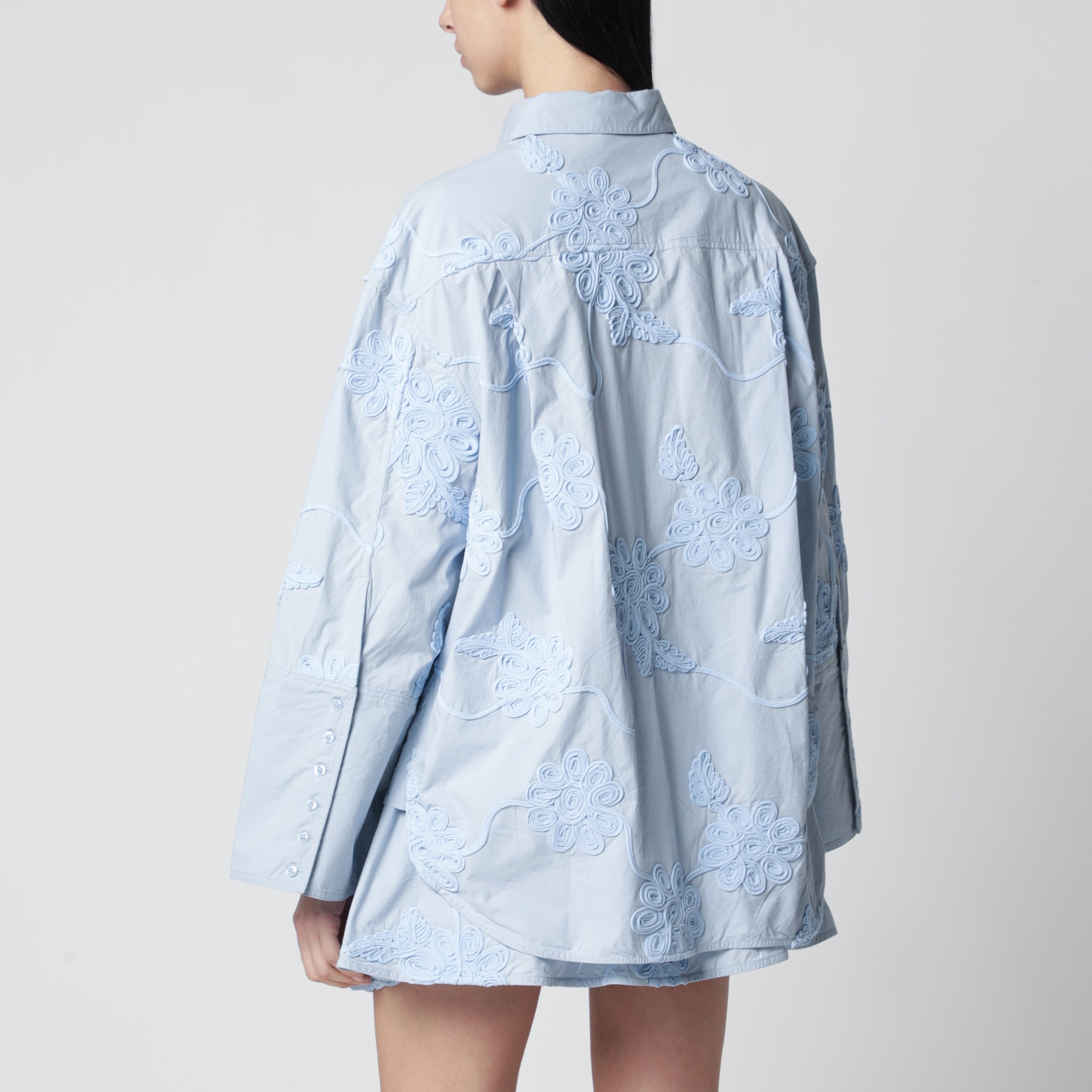 Camicia Flower oversize in cotone Plein Air