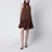 Dark brown Gathered mini dress with ruching