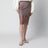 Sequin midi skirt with scalloped hem in gull grey