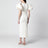 Abito midi a palloncino in jacquard bianco
