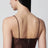 Long satin slip dress in Potting Soil