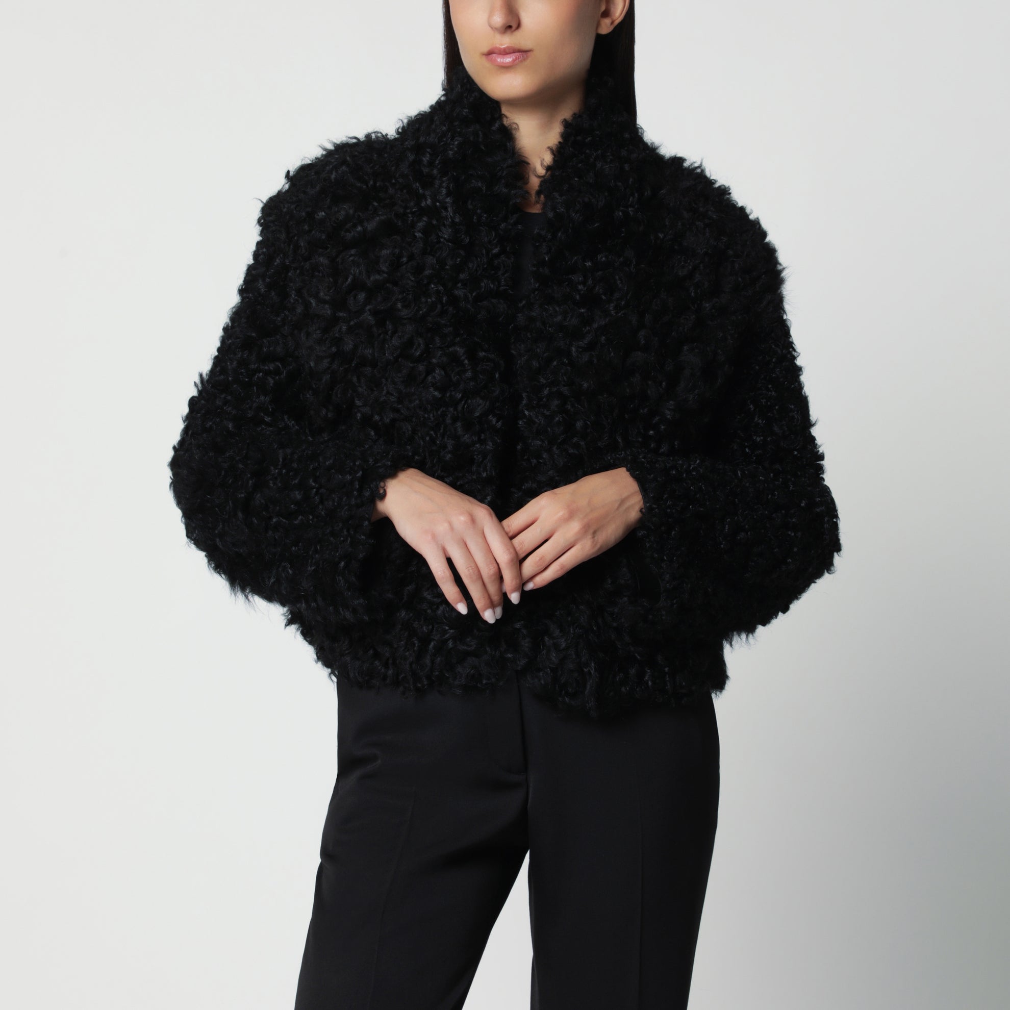 Giacca Mooney nera in pelle