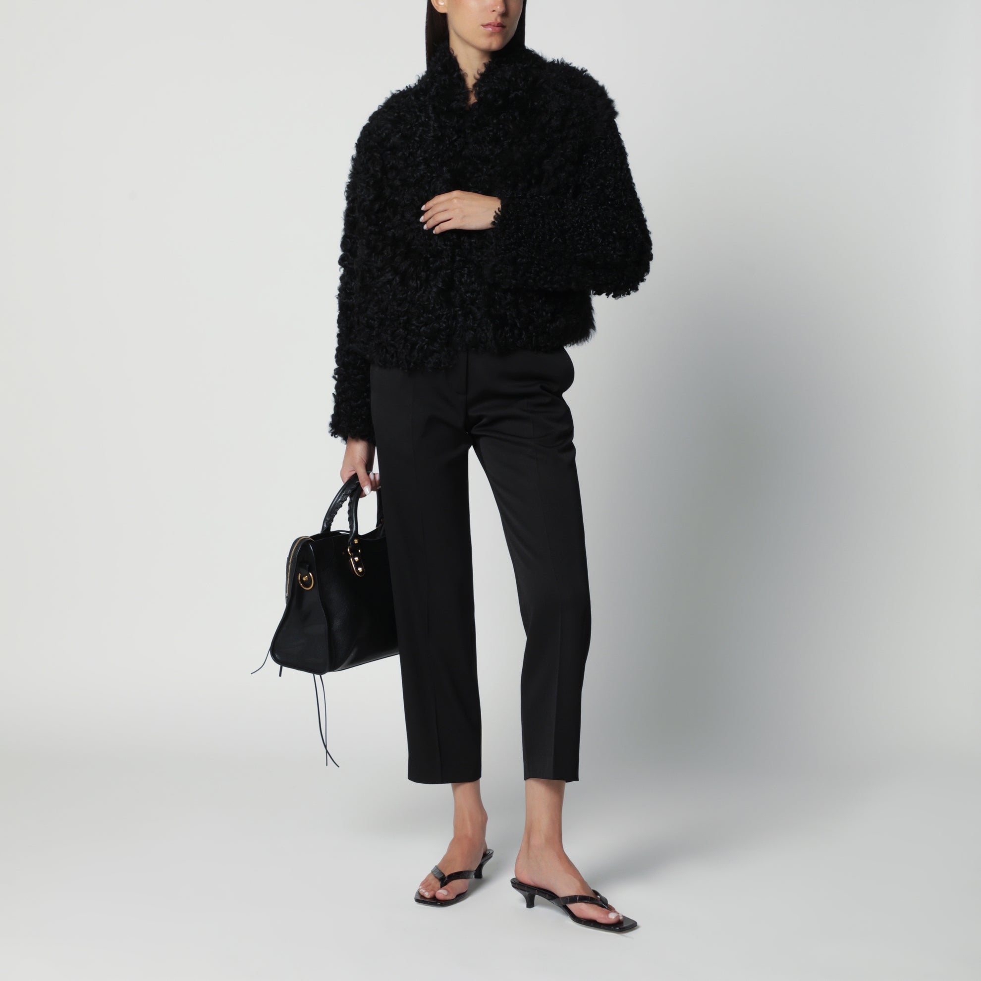 Giacca Mooney nera in pelle