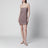 Scalloped sequin mini dress in polyester, Gull Gray