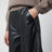 Pantaloni cargo in pelle di agnello neri