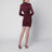 Mini-robe drapée bordeaux