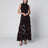 Robe à fleurs 3D marron foncé