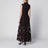 Robe à fleurs 3D marron foncé
