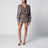 Mini abito con paillettes e scollo a V beige