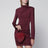 Borsa a cuore Heart Bag Croco in pelle bordeaux