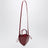Heart Bag Croco aus bordeauxfarbenem Leder