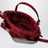 Heart Bag Croco aus bordeauxfarbenem Leder