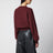 Maglione a trecce in lana e cashmere color cioccolato