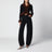 Jeans Draped Barrel Leg neri in denim