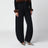 Jeans Draped Barrel Leg neri in denim