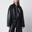 Giacca cropped nera in pelle
