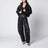 Giacca cropped nera in pelle