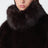 veste courte en fausse fourrure taupe