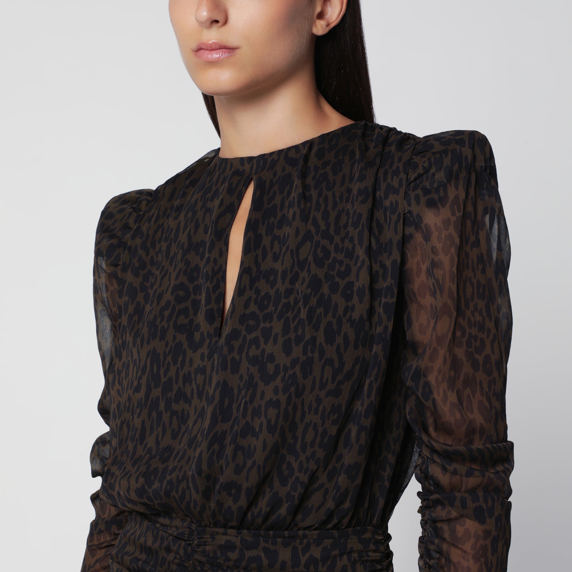 Robe mini fleurie en polyester