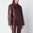 Giacca Boxy Square in pelle marrone
