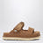 Goldenstar Glide suede sandals in chestnut
