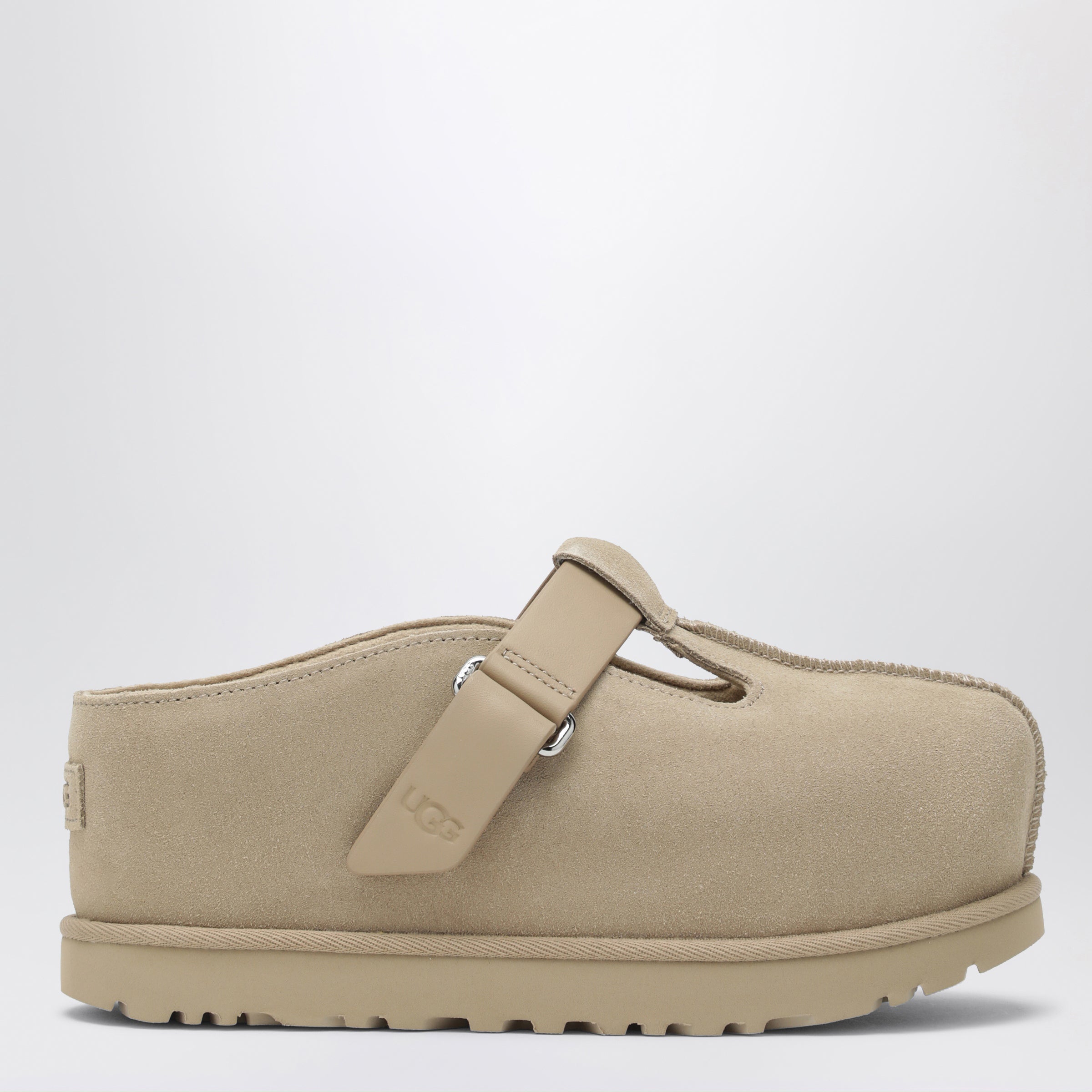 UGG Goldenstar Hi suede clogs in sand | TheDoubleF
