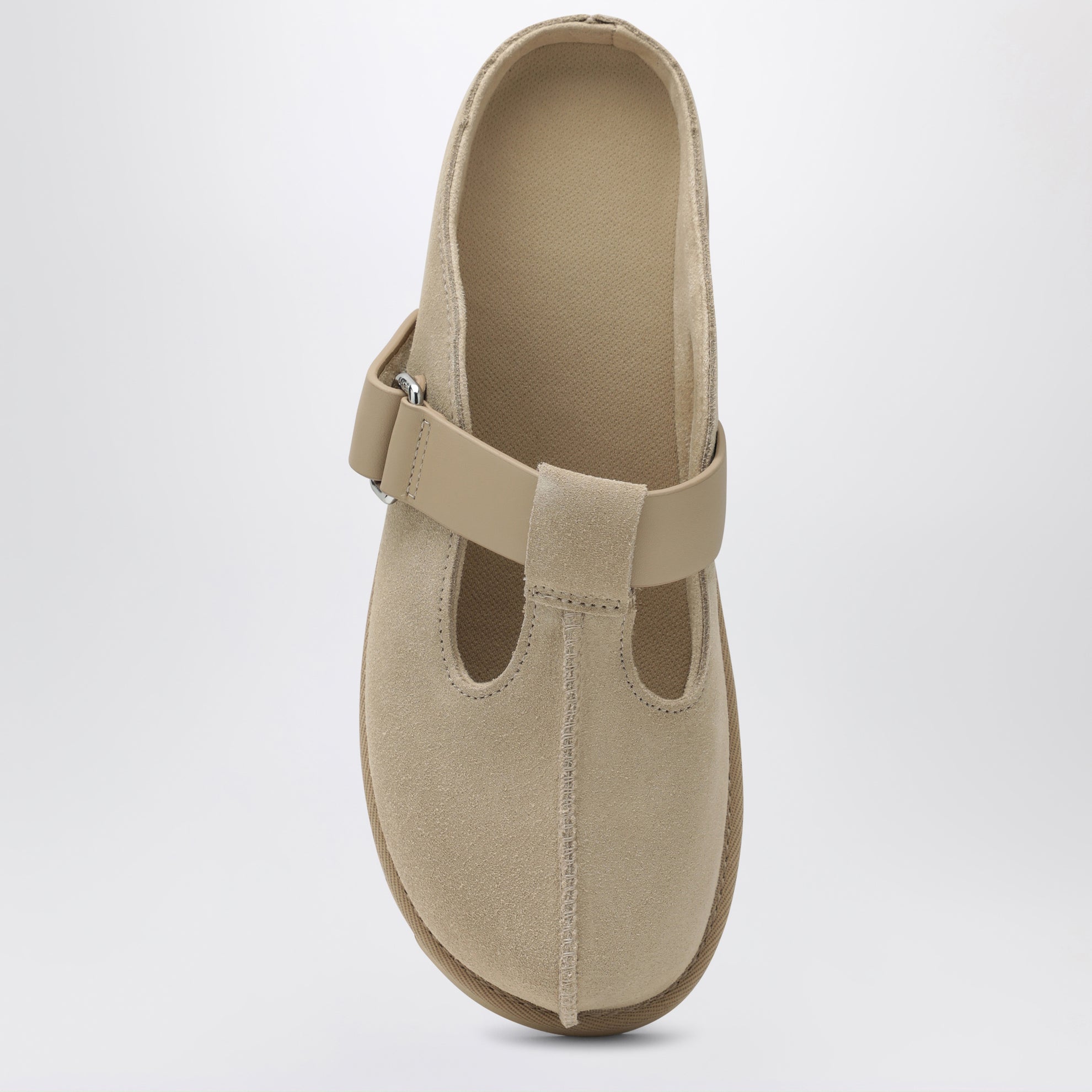 Goldenstar Hi suede clogs in sand