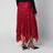 Gonna midi rossa con paillettes