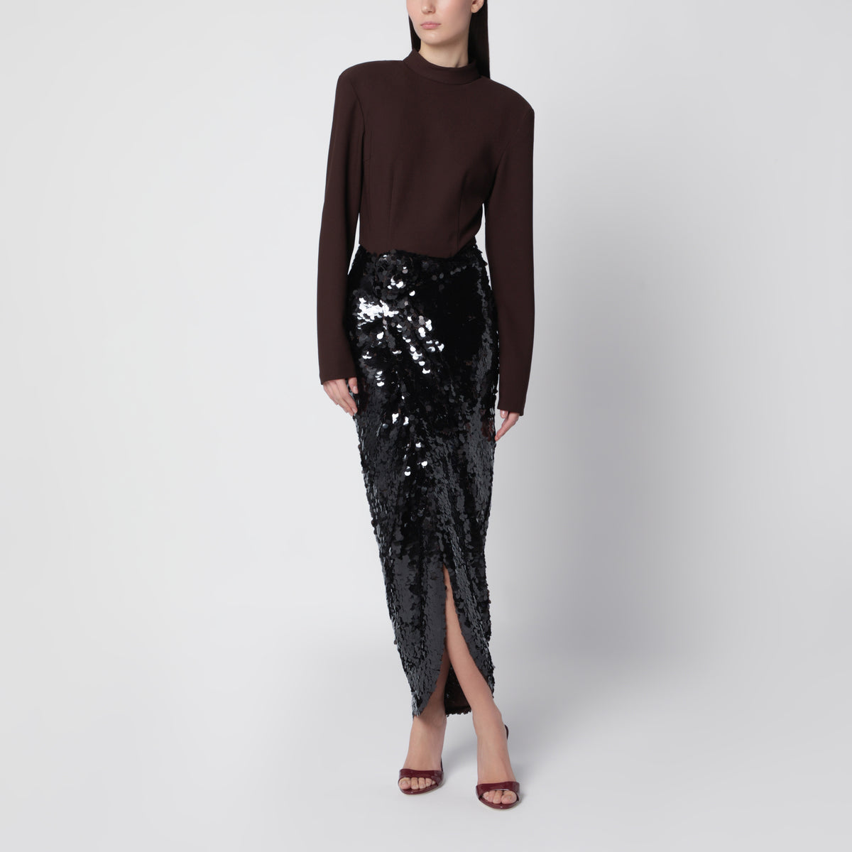 Mole midi dress with knot in polyester