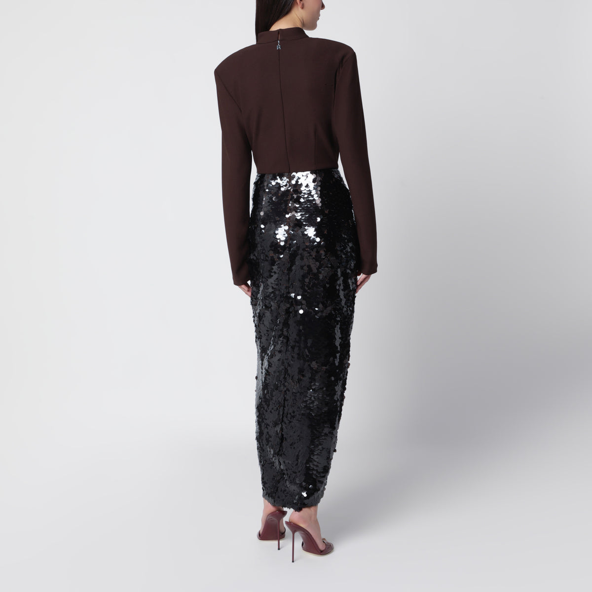 Mole midi dress with knot in polyester