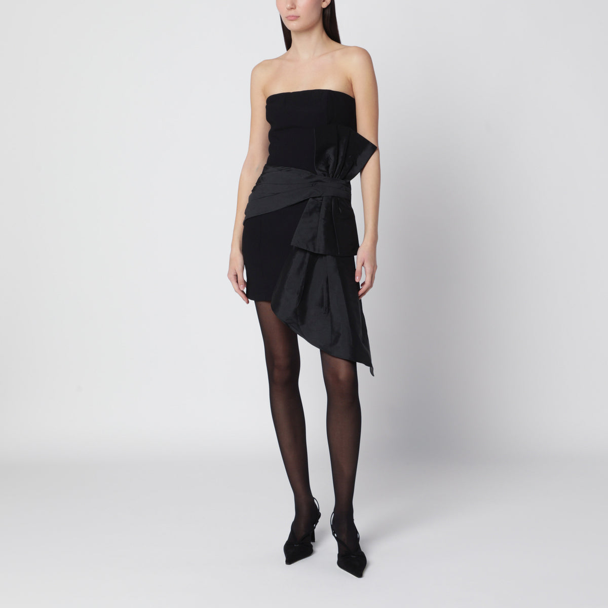 Black Bustier Bow Dress mini dress