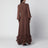 Braunes langes Kleid mit Volants