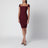 Abito midi aderente color Zinfandel in maglia