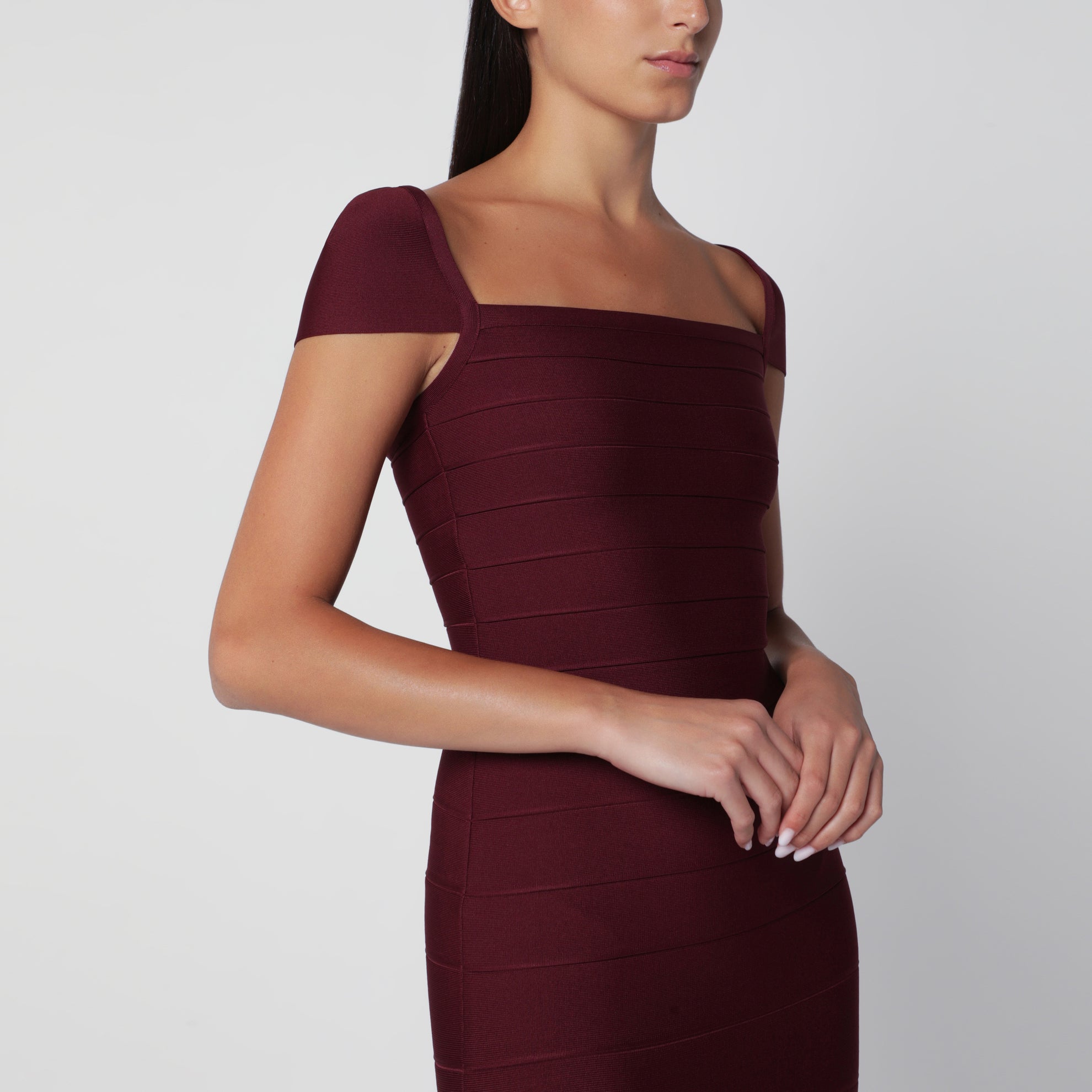 Robe midi ajustée Zinfandel en maille