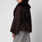 Brown belted jacket with faux fur collar