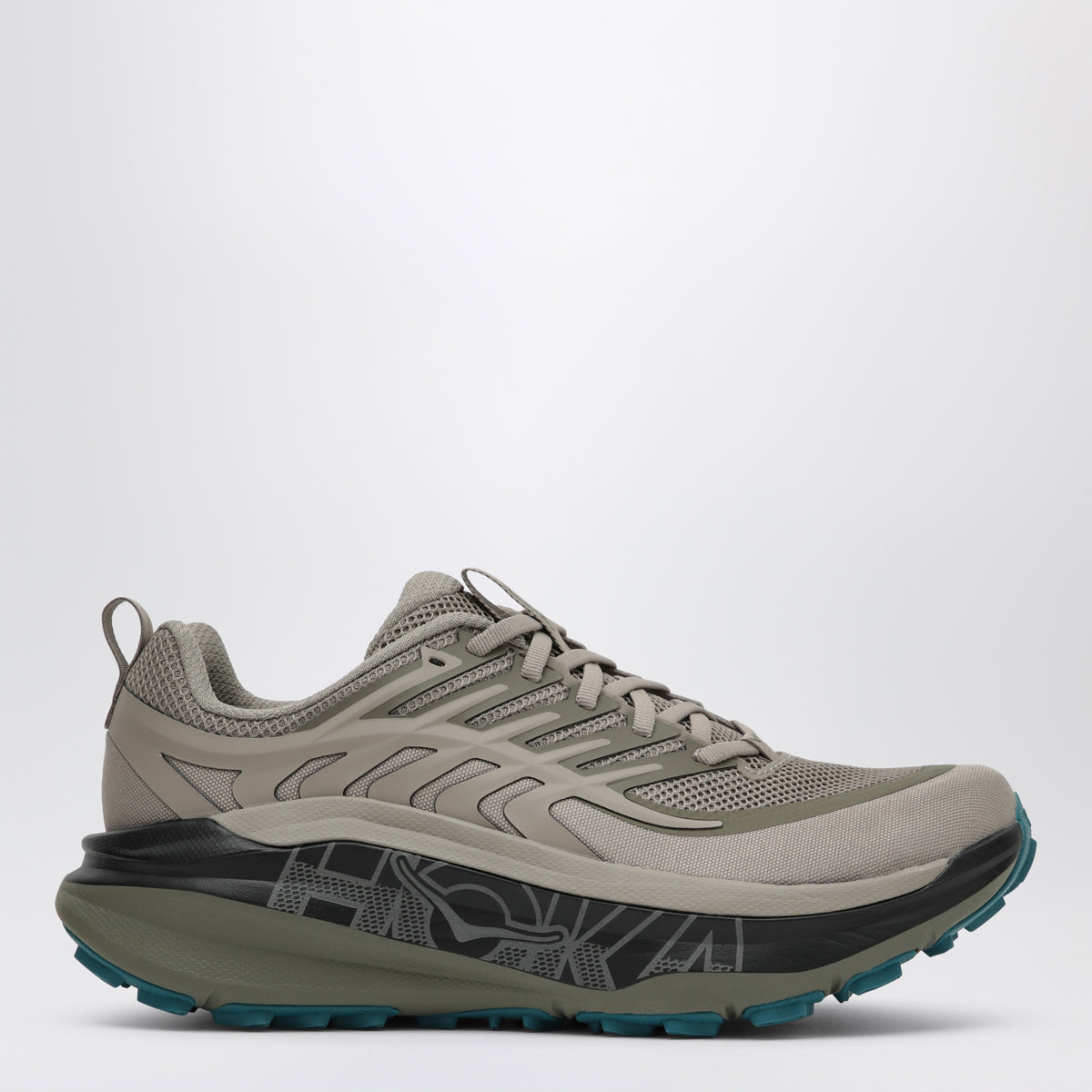 Sneakers Stinson 8 in mesh grigio e verde oliva