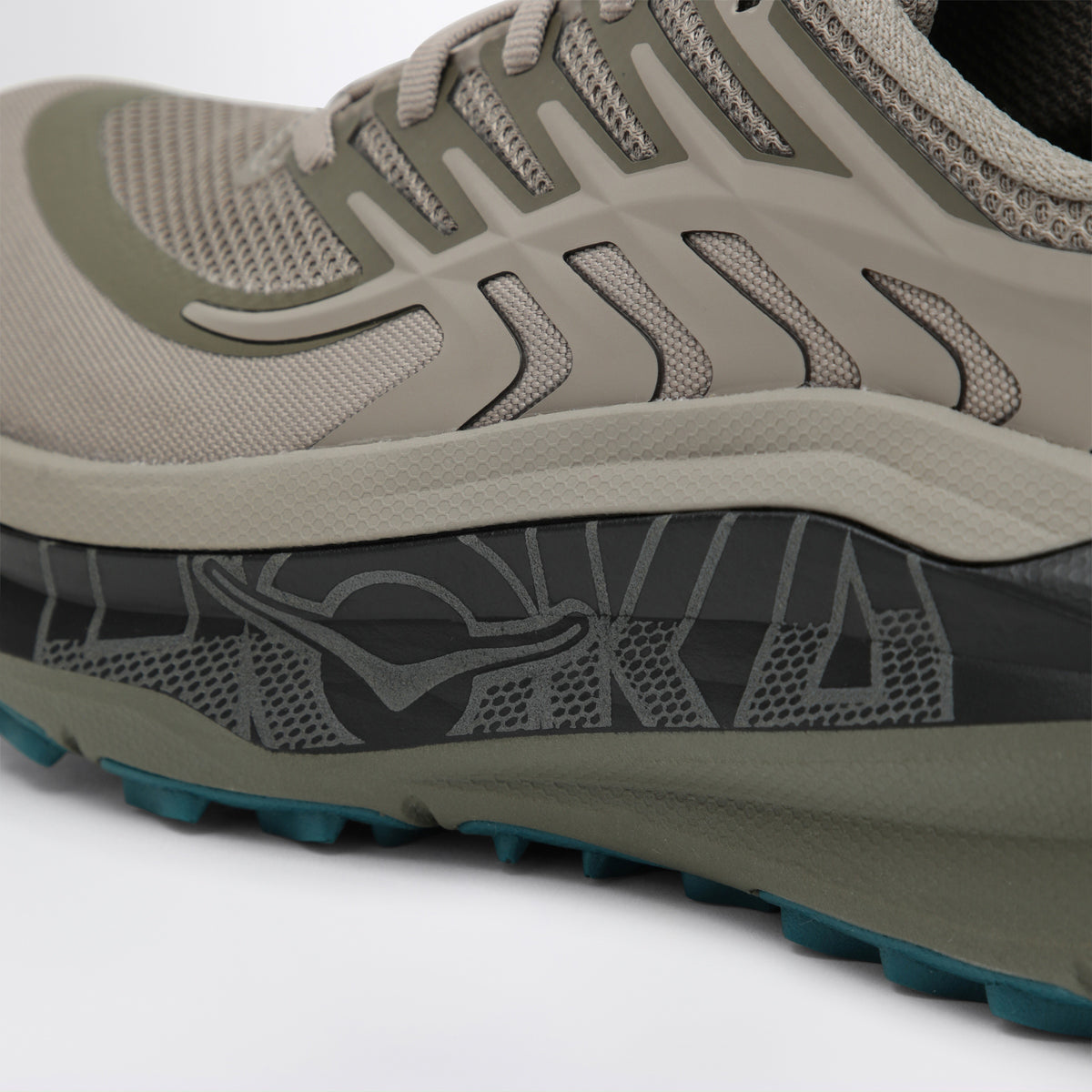 Sneakers Stinson 8 in mesh grigio e verde oliva