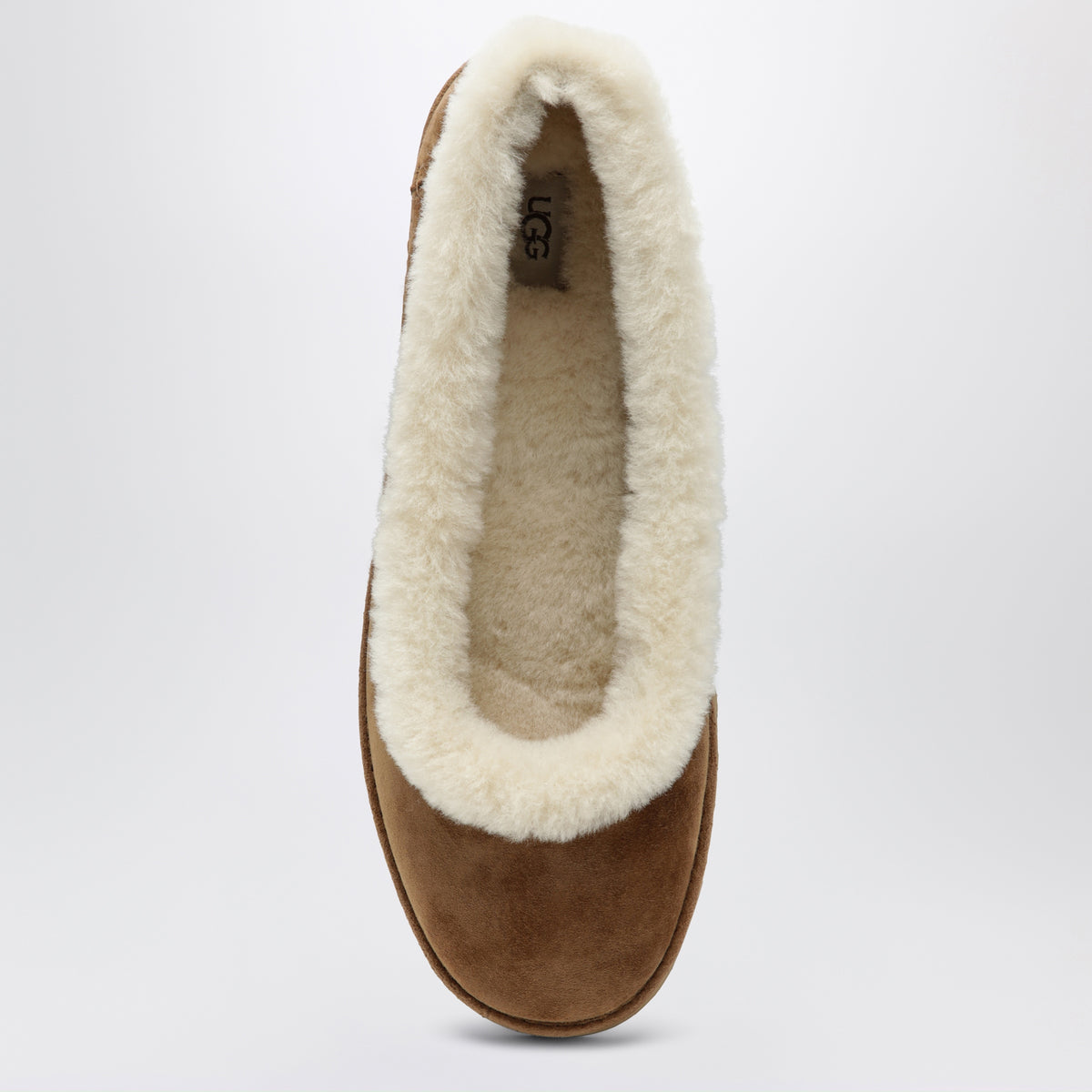 Brown Zora ballerinas in suede